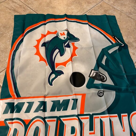 Wincraft Sports NFL Miami Dolphins Helmet Logo 36" x 26" Football Polyester Flag - Picture 6 of 9